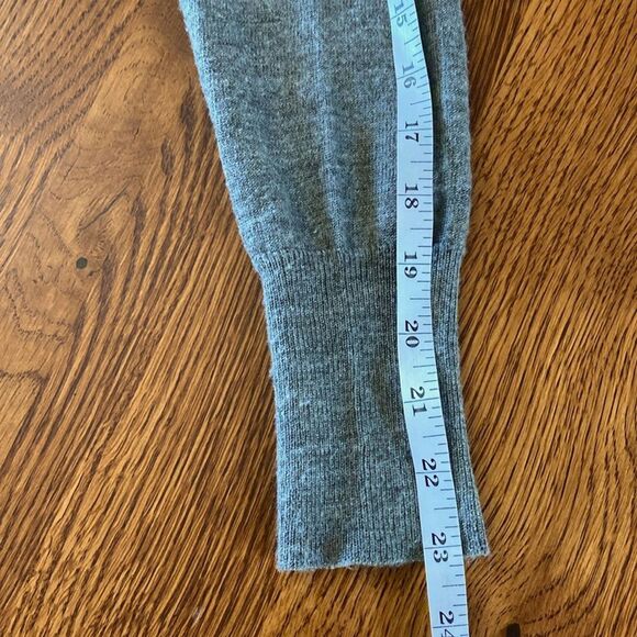 J. CREW S Y2K Gray Soft Knit Wool Blend Grandpa Zip Cardigan Sweater Academia - Picture 10 of 15